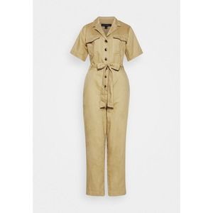 Banana Republic Khaki Utility Jumpsuit Sz 0 Petite